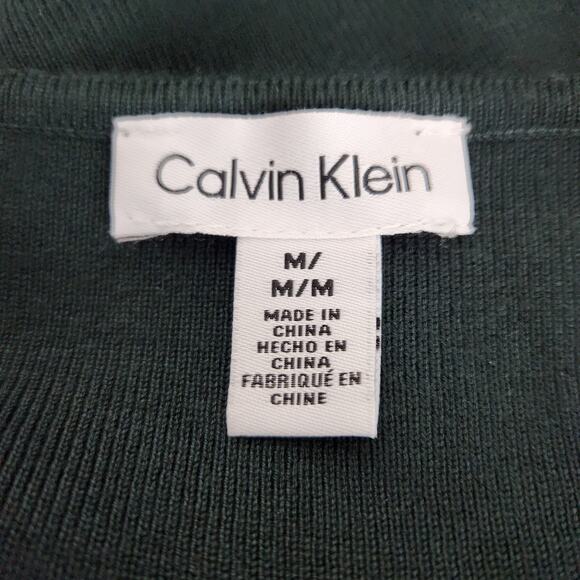 Calvin Klein Sleeveless Knit Top – Square Neckline & Deep-Cut Back - Size Medium - Picture 2 of 7